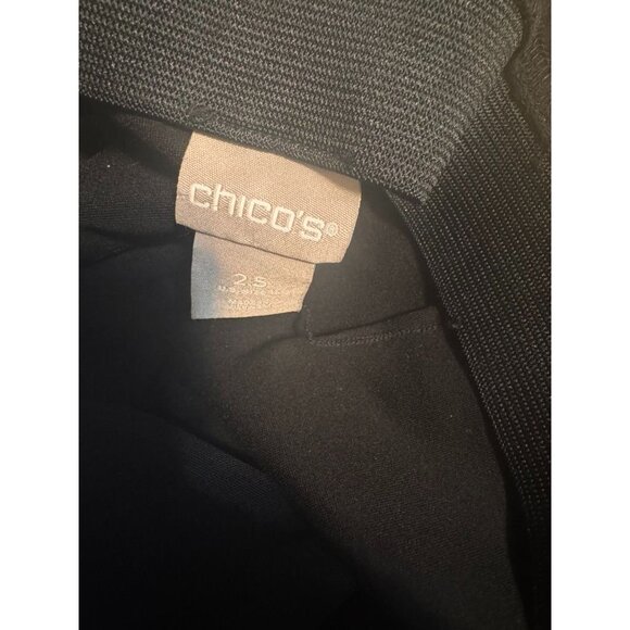 Chicos 2.5 Womens Black Pull-On Ankle Pants Button Detail Size 14 - Picture 2 of 14